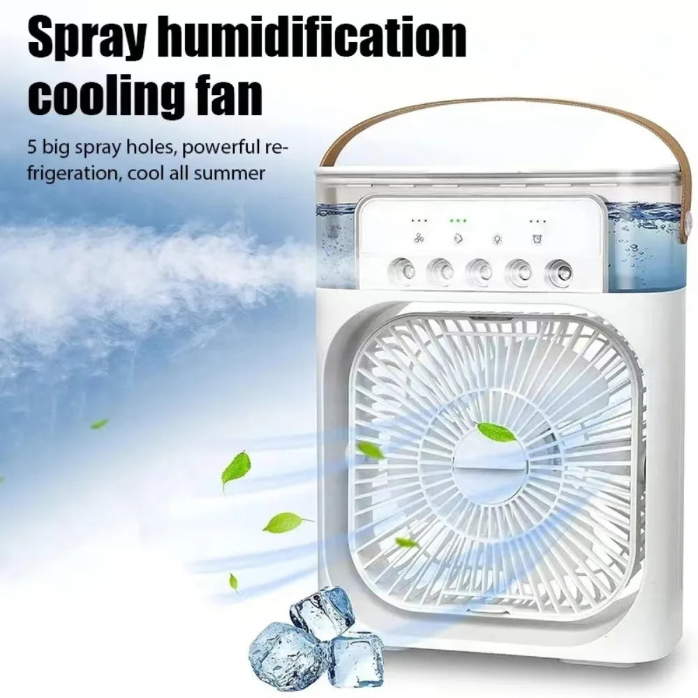 New Five-Hole Spray Fan USB Desktop Humidifier Portable Practical Cooling Fan Hydrocooling Summer Indispensable Chiller Office