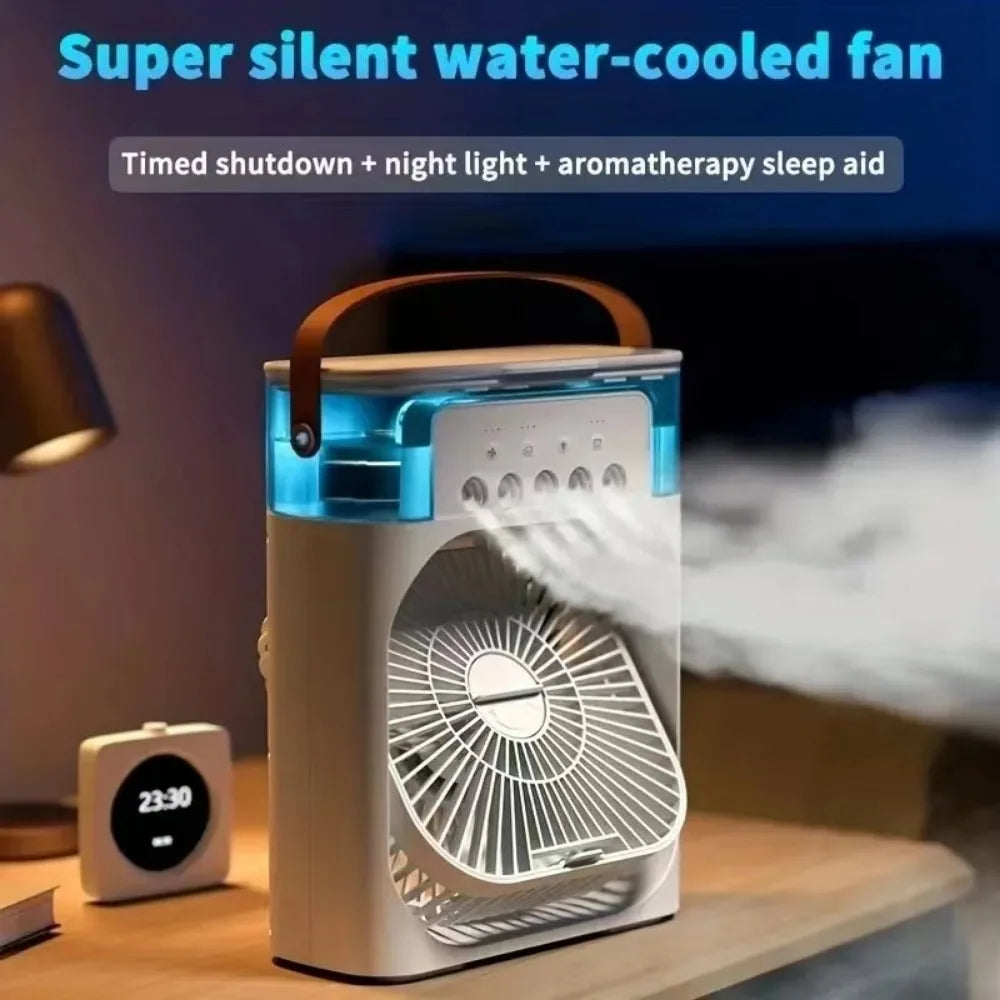 New Five-Hole Spray Fan USB Desktop Humidifier Portable Practical Cooling Fan Hydrocooling Summer Indispensable Chiller Office